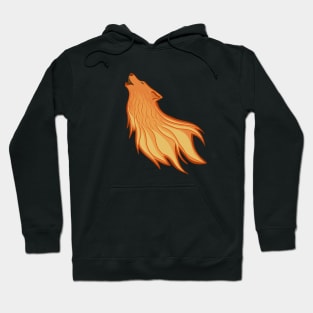 Red Flamed Wolf Hoodie